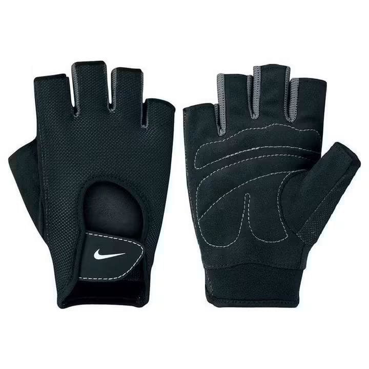 Nike Classic All Black Half Finger Cycling  Gym Gloves