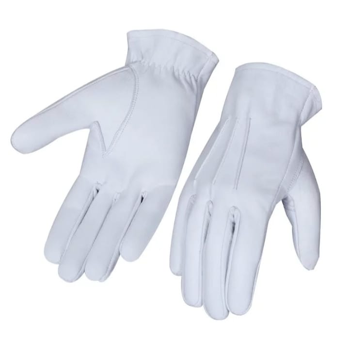 Classic White Leather Parade & Ceremony Dressing Gloves