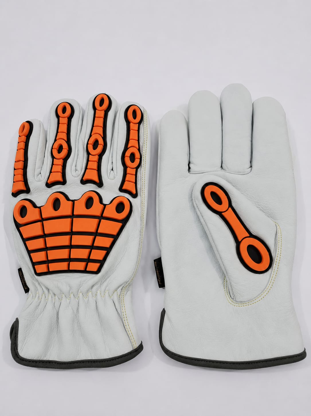 Heavy-Duty Grain Leather Oil & Gas Impact Safety Gloves